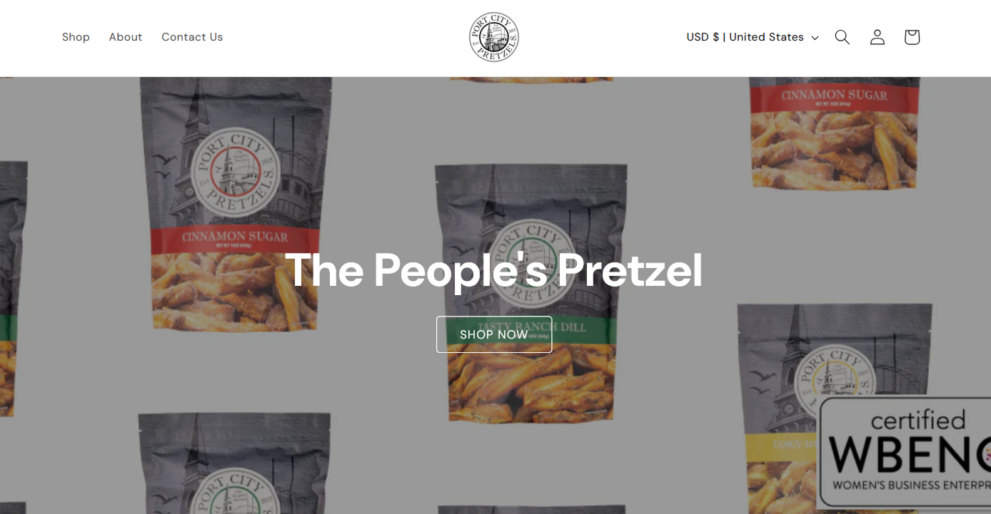 Port City Pretzels website project